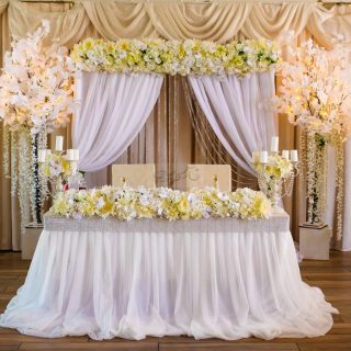 Wedding arch and wedding decor.